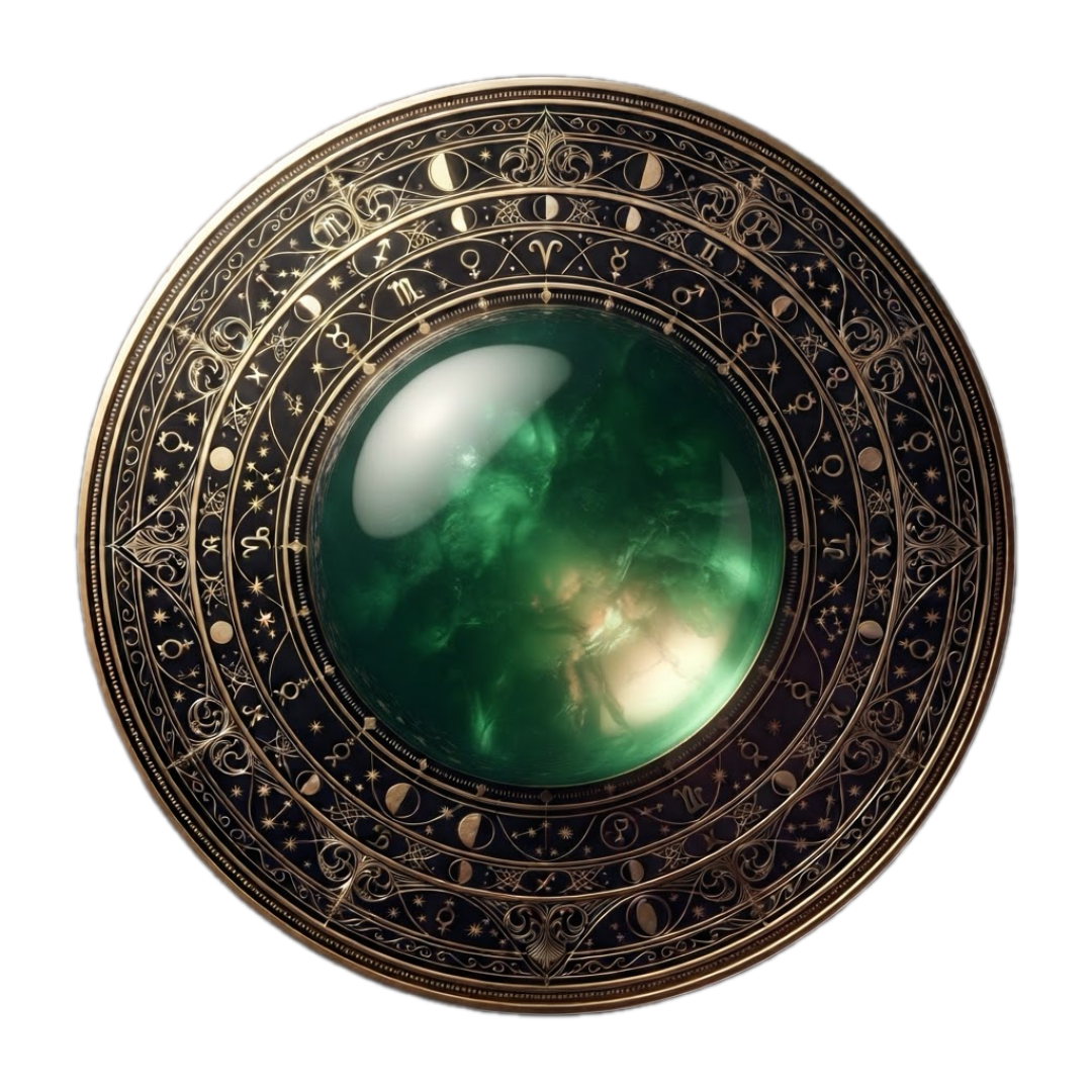 Jade talisman, engraved with a personal sigil